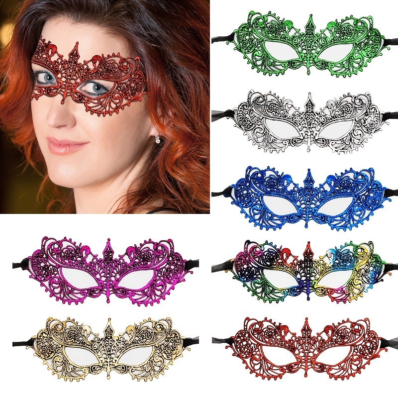 Black Sexy Flexible Lace Mask Eye mask For Ball Party - Temu