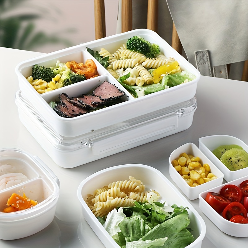 Lunch Box Plastic Microwavable Lunch Containers BPA-Free Meal Prep Bento  Lunch Box with lids Reusable Food Storage Containers