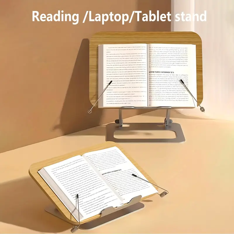Supporto Libri In Legno Regolabile Laptop/lettura Clip - Temu Italy