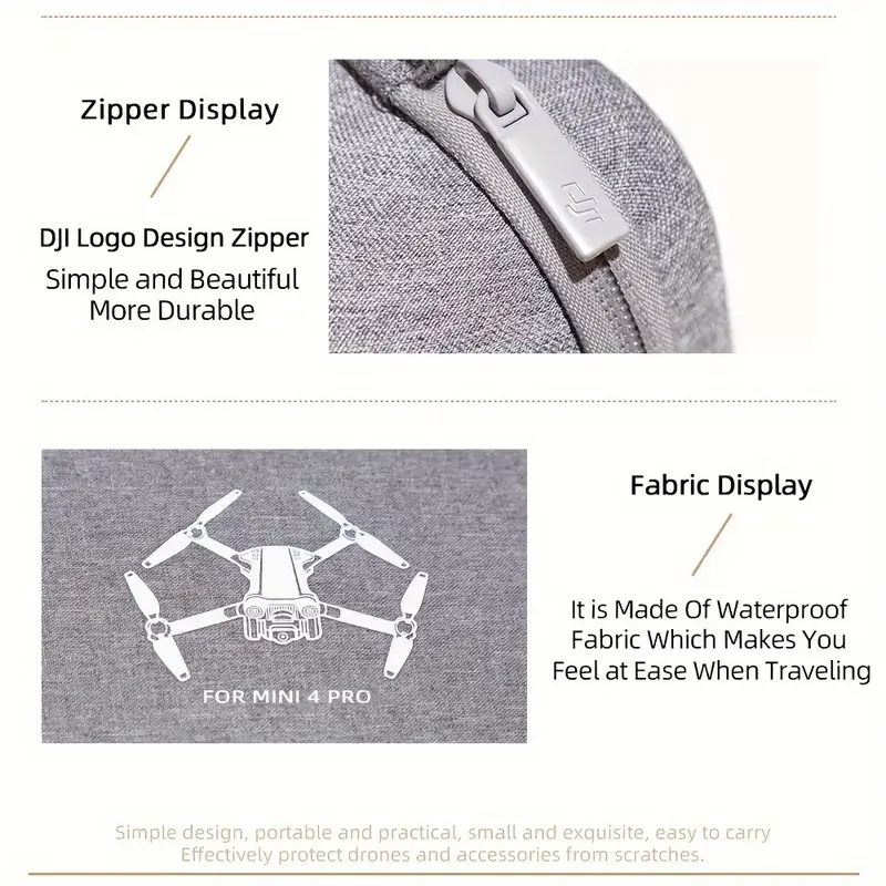 for dji mini 4 pro carrying case travel shoulder bag scratch resistant mini 4 pro handbag drone accessories bag details 6