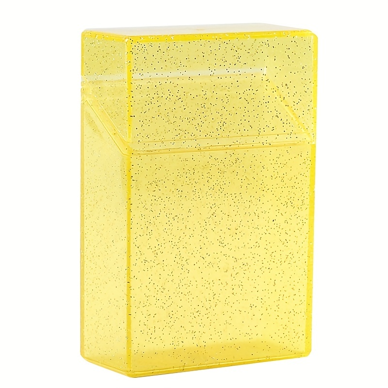 Shining Cigarette Case 20 Capacity Storage Box Clear Photo Postcard Holder
