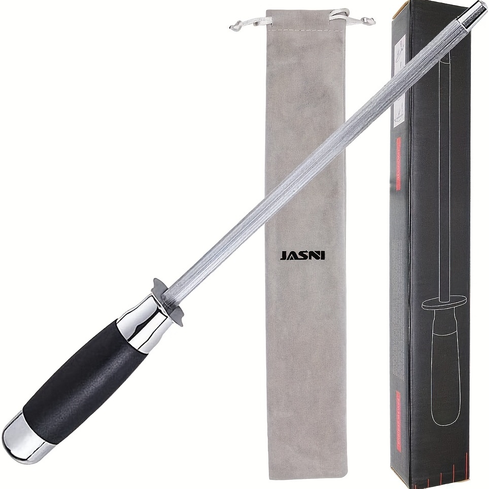 12-inch Diamond Knife Sharpening Steel Honing Rod Oval Stick Kitchen  Sharpener