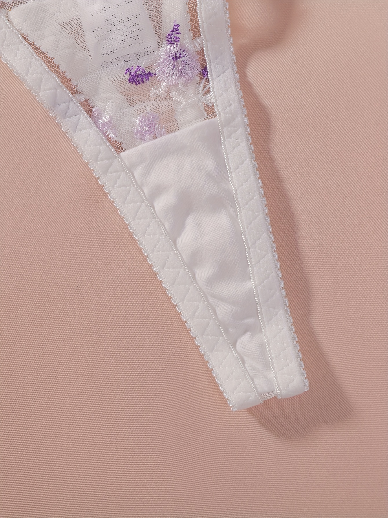 Lingerie For Women Women's Purple Lingerie Lace Embroidery Flower