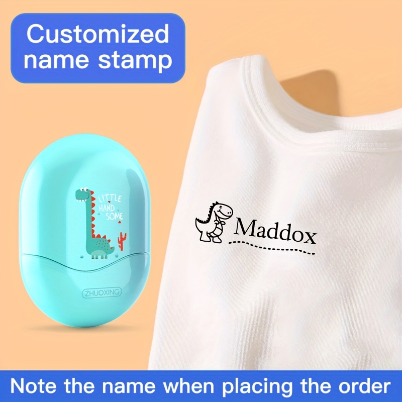 Custom Blue Name Stamp Clothing Stamp A Versatile - Temu