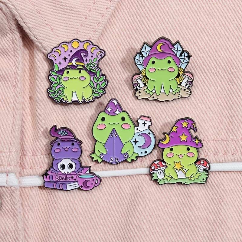 Pin Kawaii Desenhos Animados Sapo Bonito Broche Colar Roupa