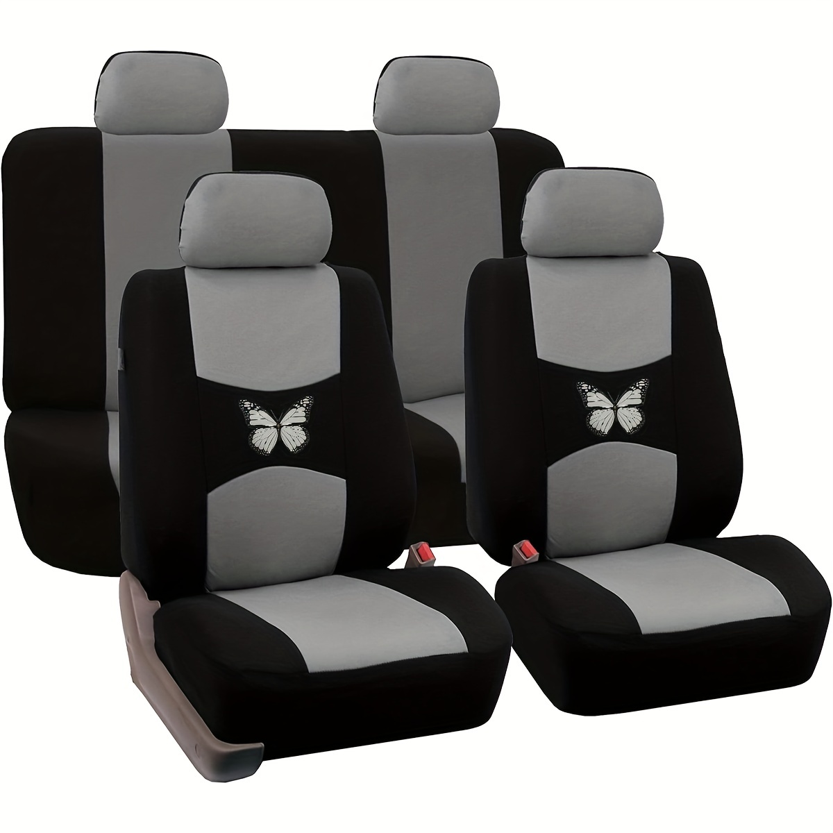 12V Car Heated Seat Cover Black/Gray Cushion Warmer Heating Warming Pad  Cover US