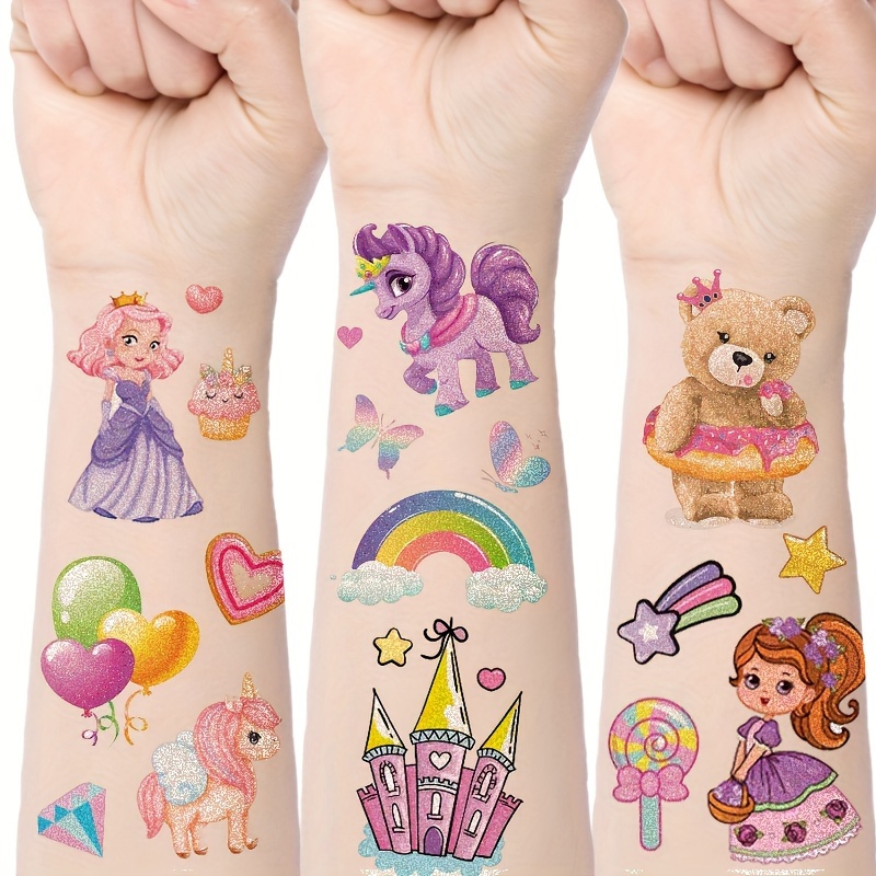 Pegatinas de tatuaje para niños, tatuajes temporales impermeables