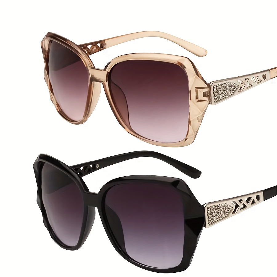 Women's Retro Rhinestone Decor Rectangle Sunglasses - Perfect For Outdoor  Wear! - Temu