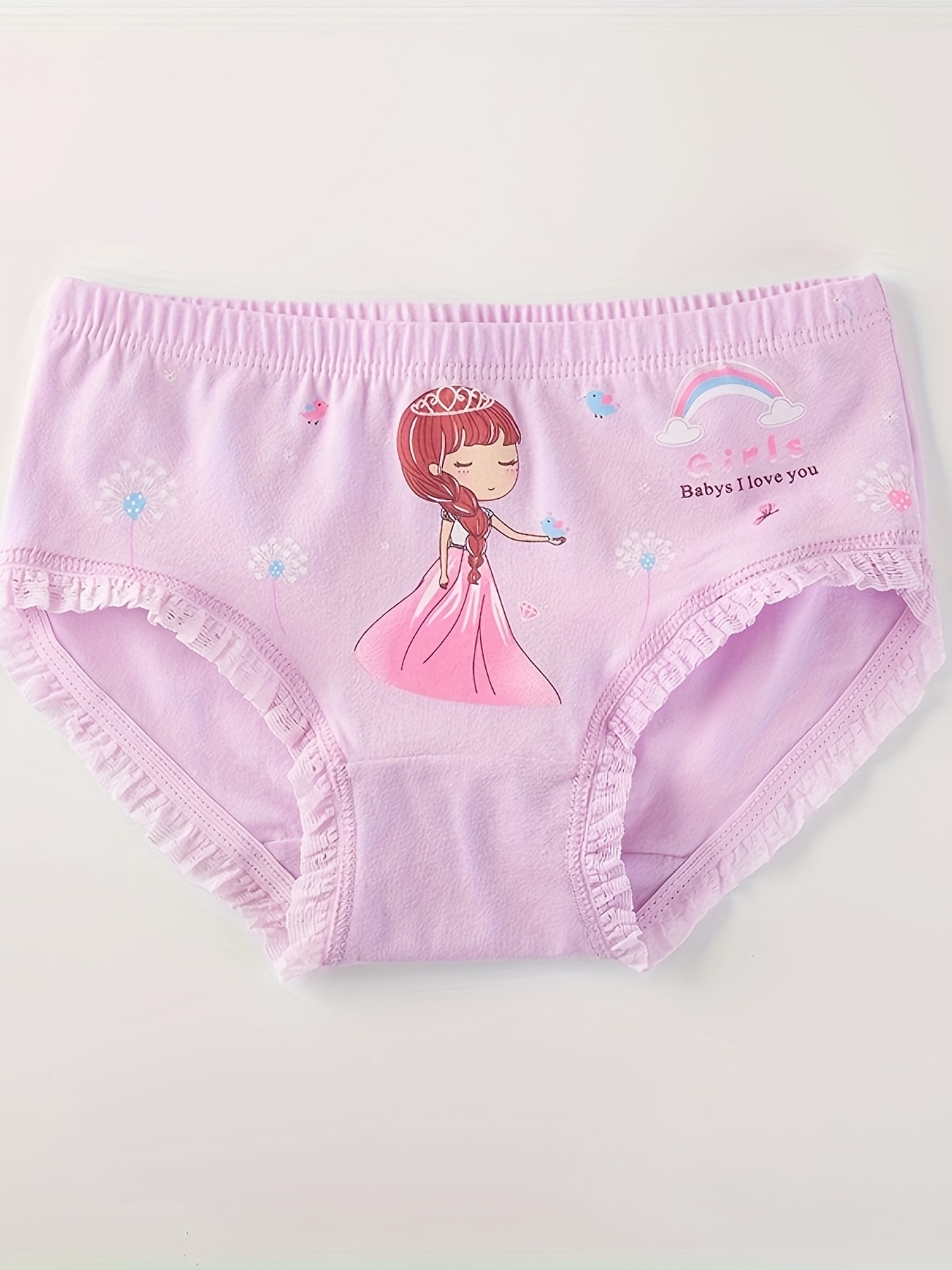 Toddler Girls Briefs Cute Cartoon Princess Print Cute - Temu