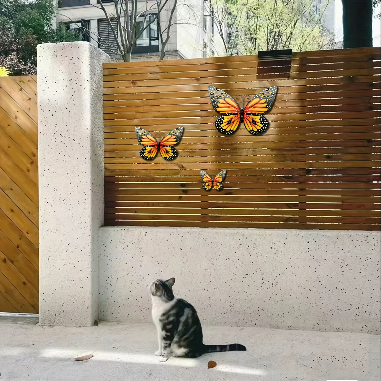 Décoration Murale Papillon en Métal Ornements De Jardin Extérieur