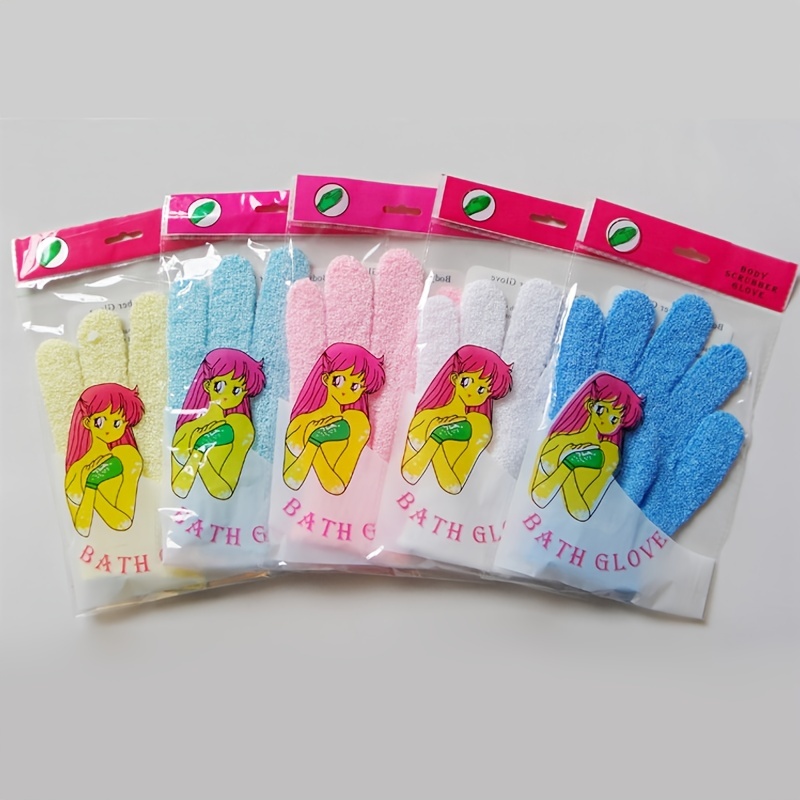 Lot de 20 gants de bain à cinq doigts gommage portable exfoliant frottant  ménage dissolvant outils mitaines GANT DE TOILETTE - Cdiscount Maison