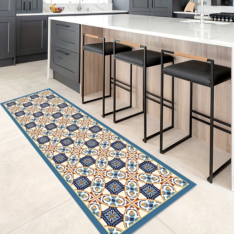 Vintage Boho Kitchen Floor Mat Non slip Oil proof Floor Mat - Temu