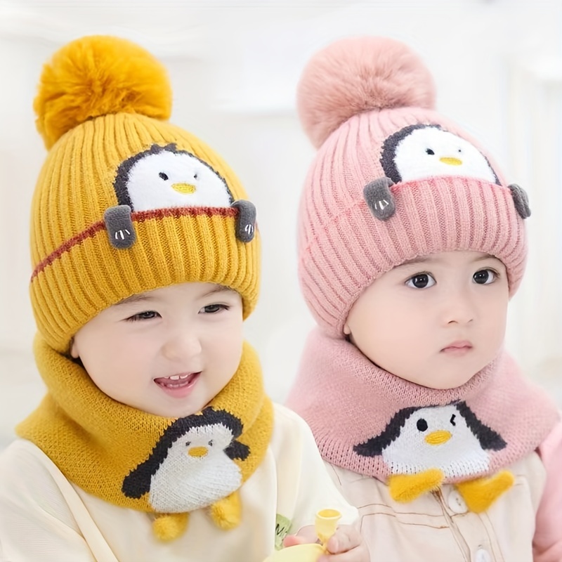 Cappello invernale per uomo donna Pullover cappello sciarpa vestito più  velluto foderato in pile bambini spesso