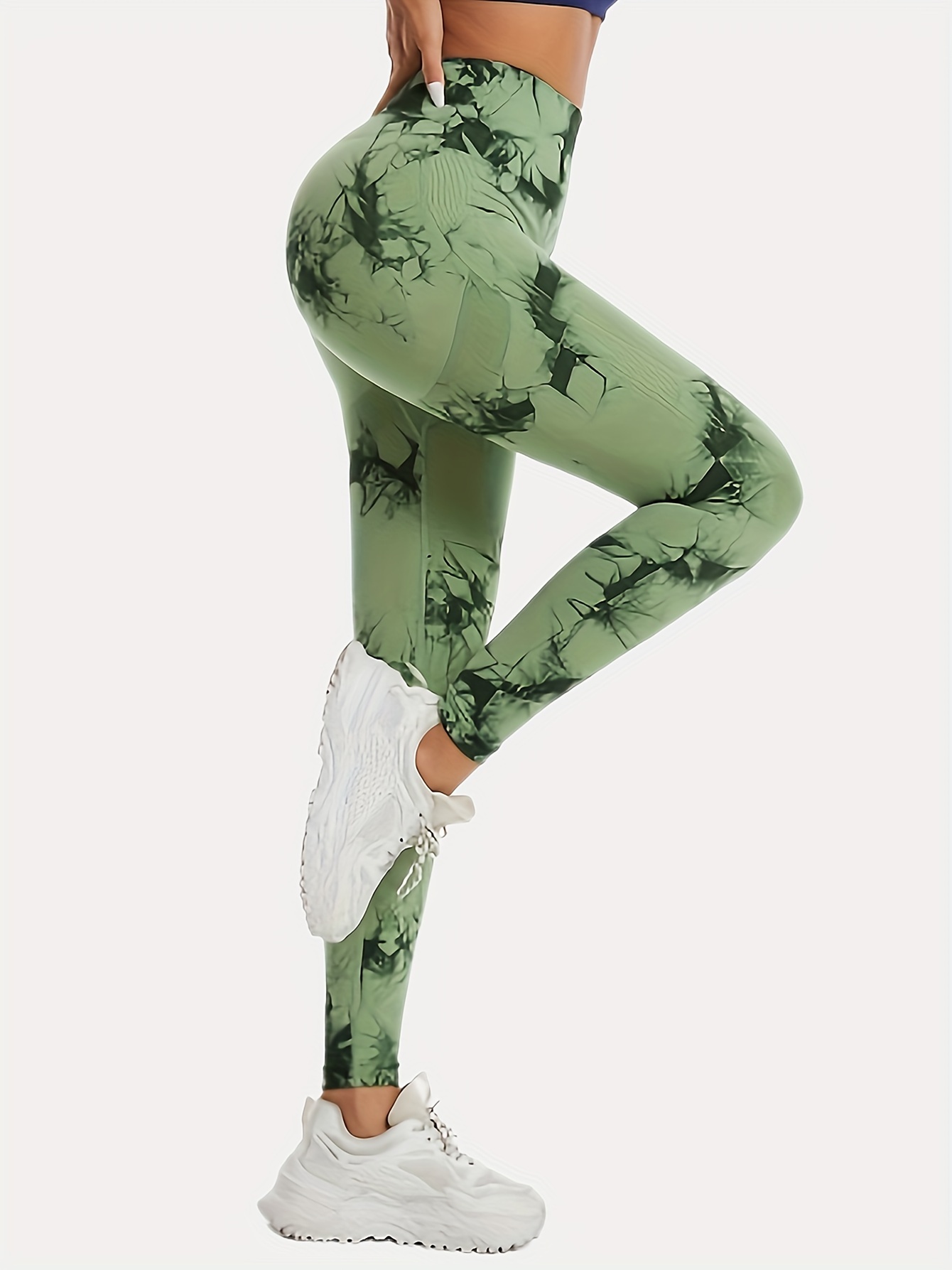 Tie Dye Gradient Color Yoga Sports Leggings Butt Lifting - Temu
