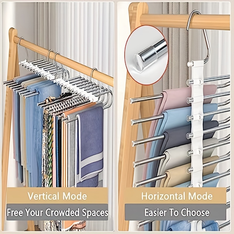 Upgrade] Pant Organizer for Closet (2 PK) Multi-Functional Pants Rack –  Decorstylish