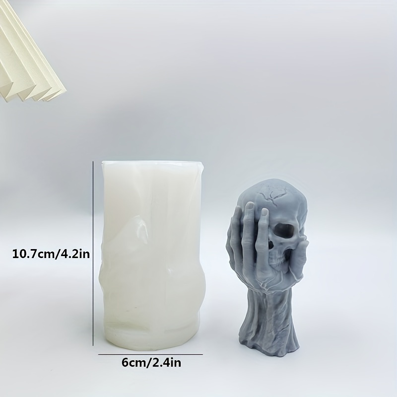 1pc Moldes De Silicona Para Velas De Mano De Fantasma 3D - Temu