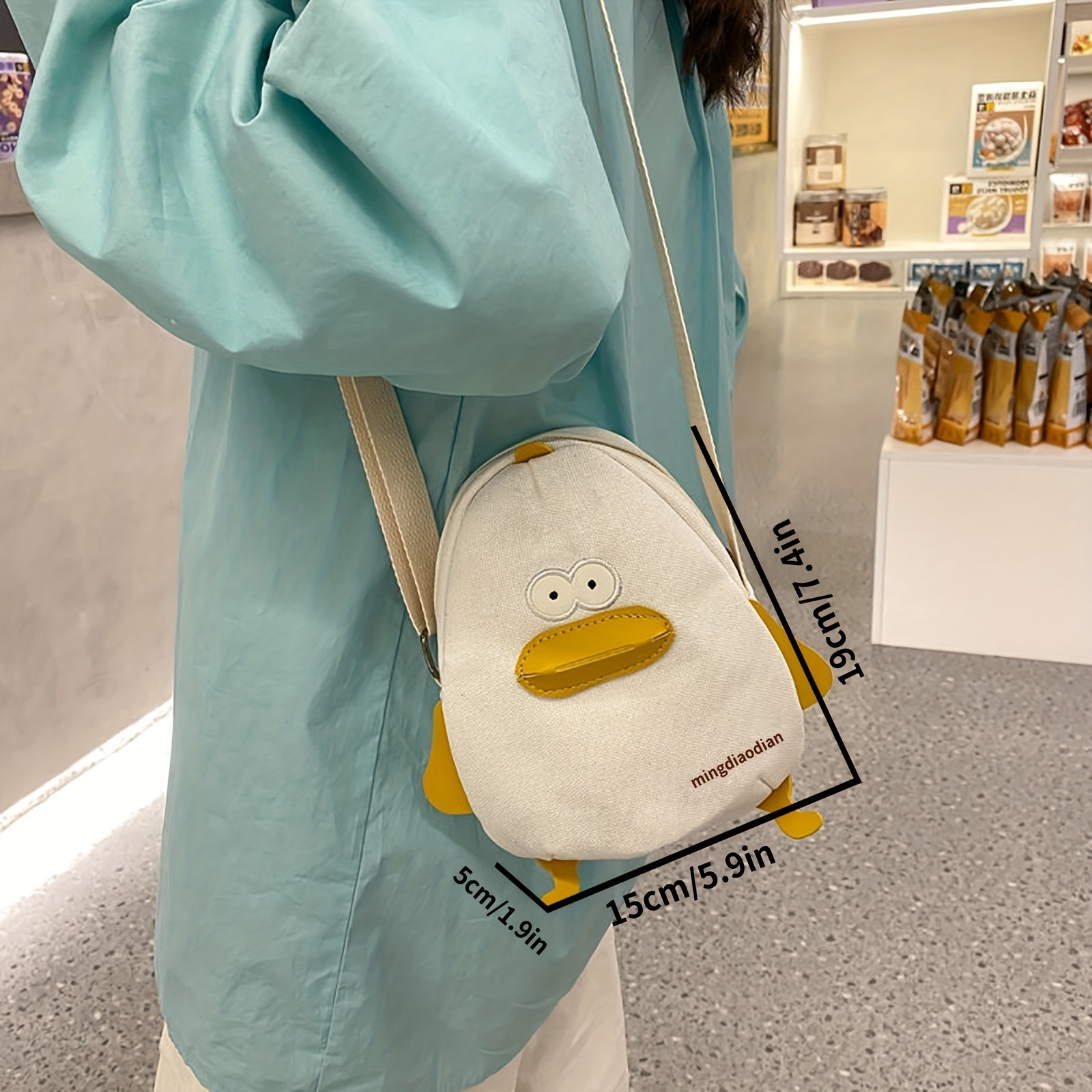 Duck Design Crossbody Bag, Kawaii Cartoon Fanny Pack, Girls Cute Nylon  Chest Purse - Temu