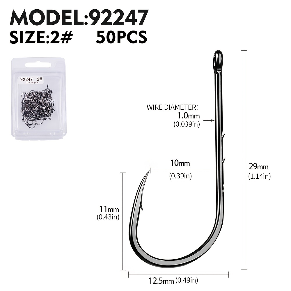 Strong Sharp Fishing Hooks Long Shank Fishing Hooks Fish - Temu