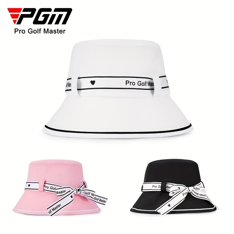 

Women's Sun Protection Golf Hat With Bow Strap And Sweat-absorbing Inner Lining