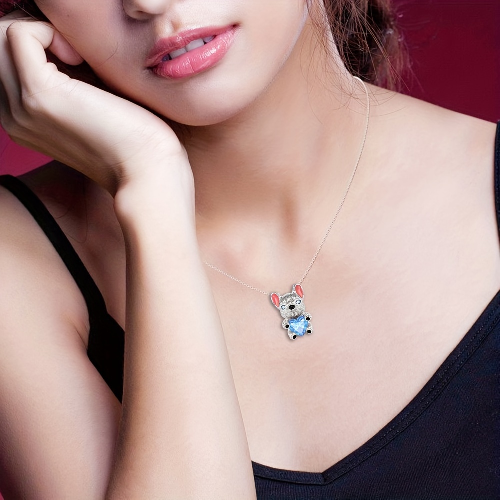 Heart Dog Pendant Necklace - Ideal Gift for Her