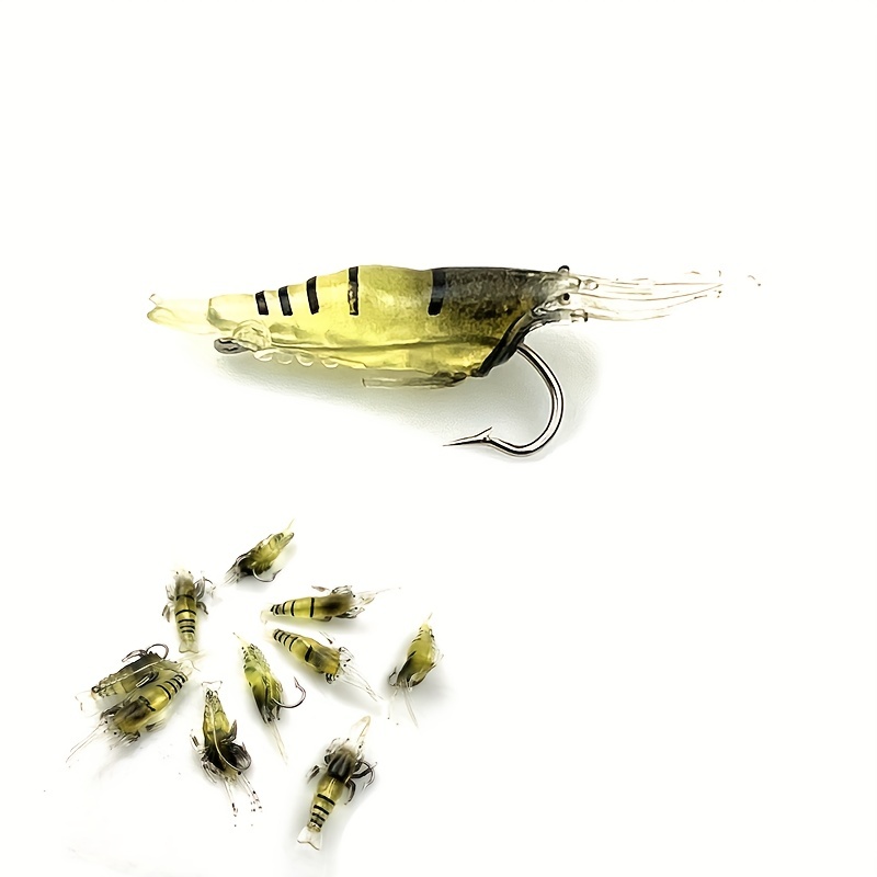 15 PCStrout jigs Artificial Shrimp fishing bait /Set Lifelike