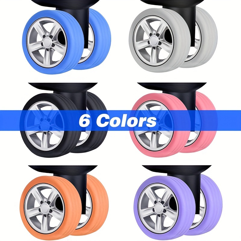 Silicone Luggage Suitcase Wheels Cover Wheel Cover For - Temu