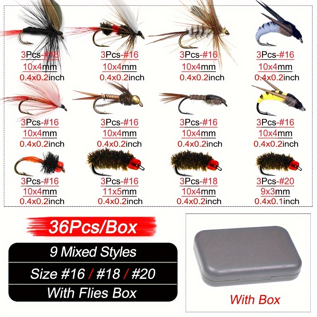 5Pcs/Box Realistic Nymph Scud Fly for Trout Fishing Nymphing Artificial Insect  Bait Lure Caddis Nymph Fishing Fly