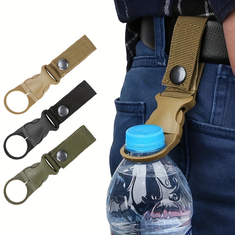 Tactical Water Bottle Buckle Belt Clip Carabiner Hook Holder Nylon Outdoor  Gear