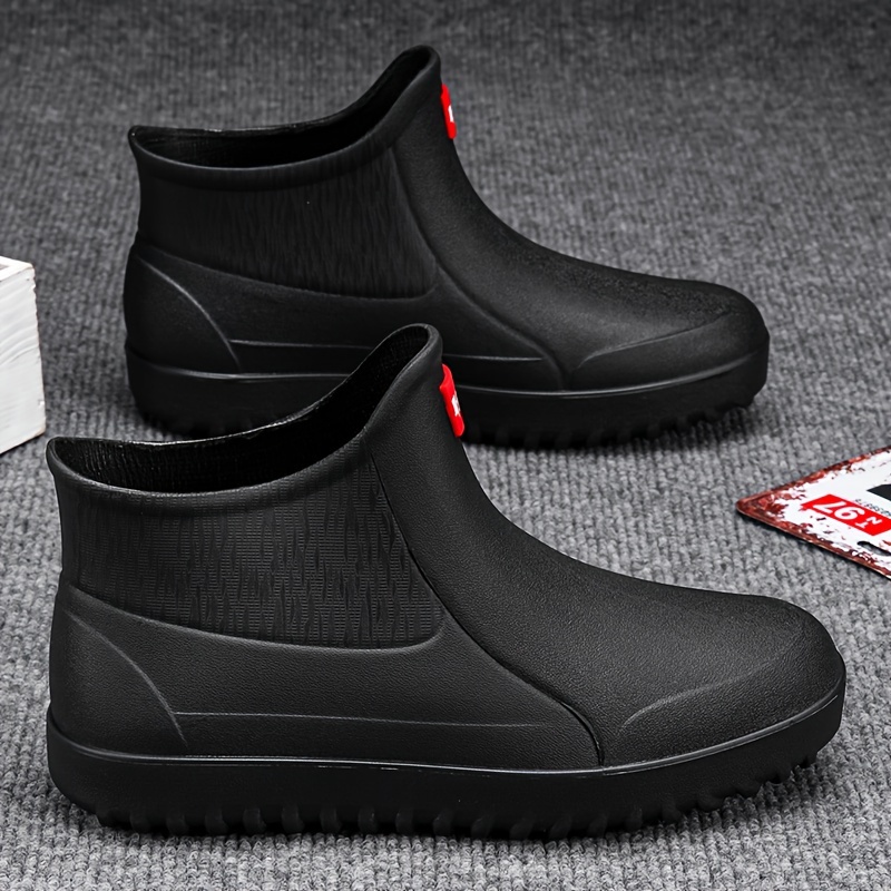 Mens Solid Pvc Rain Boots Slip On Non Slip Durable Waterproof Comfy Rain  Shoes For Outdoor Working Fishing - Sports & Outdoors - Temu New Zealand