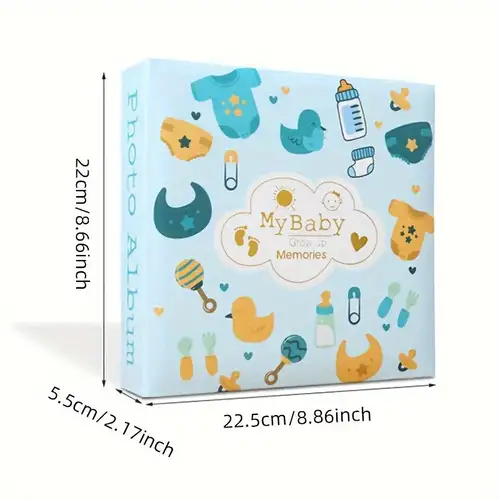 Baby Photo Albums 4x6 Holds 600 Photos, Fabric Cover Cute Photo Boxes Storage Large Capacity Picture Album for Kids Wedding and Family Memories Book