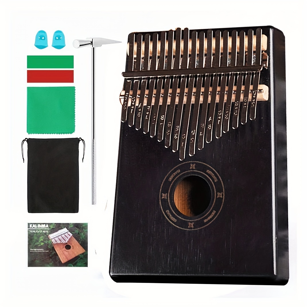 Kalimba Pouce Piano 17 21 Touches Acajou Bois Portable Doigt Piano  Combinaisons Cadeaux pour Enfants