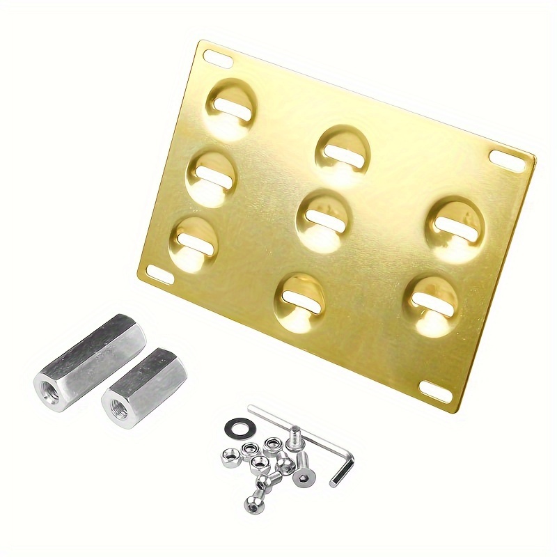 Universal Front Bumper Tow Hook License Plate Mount Bracket Bolt Relocator  Hole Color: Golden, High-quality & Affordable