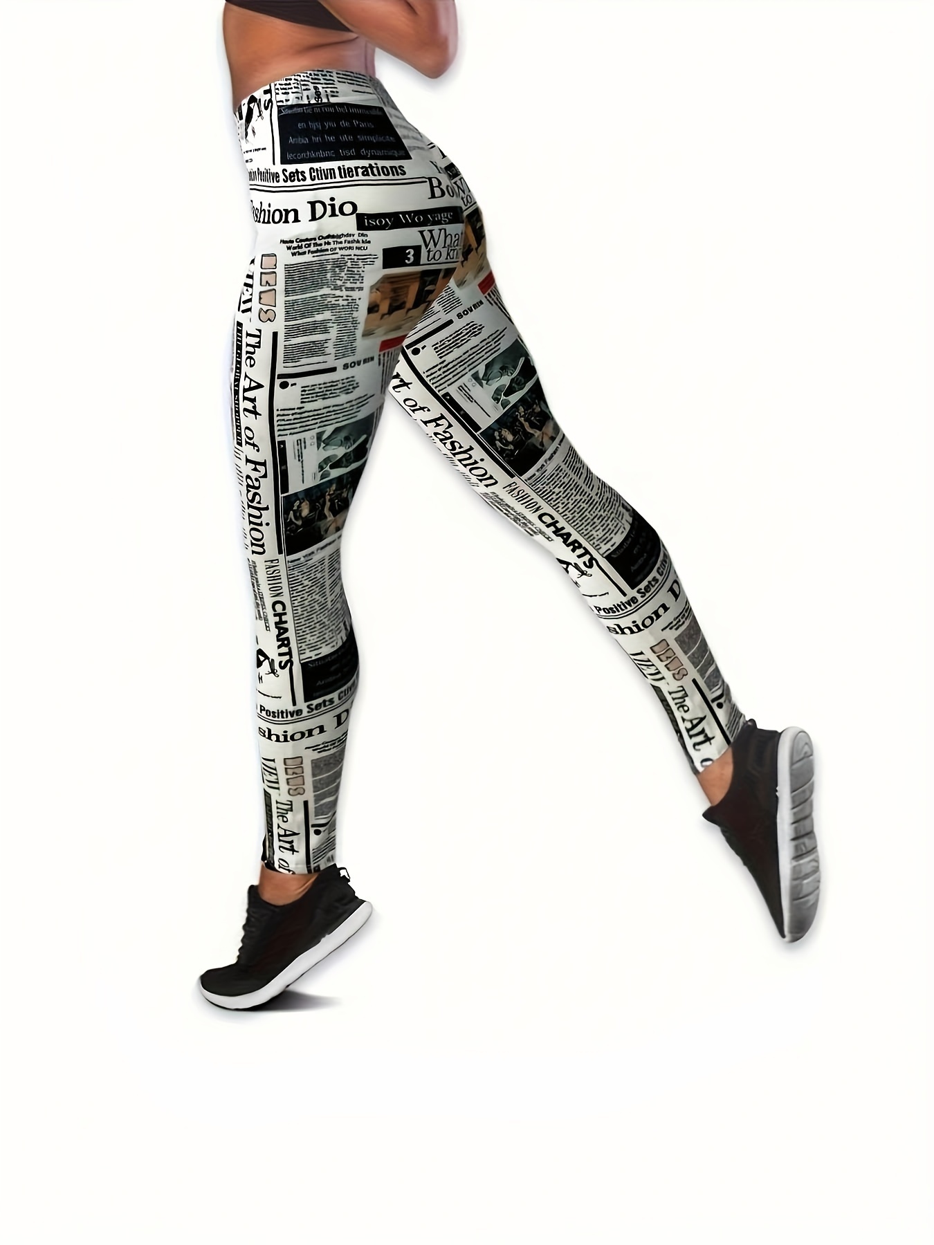 Graphic Print Slim Leggings Casual Elastic Waist Short - Temu