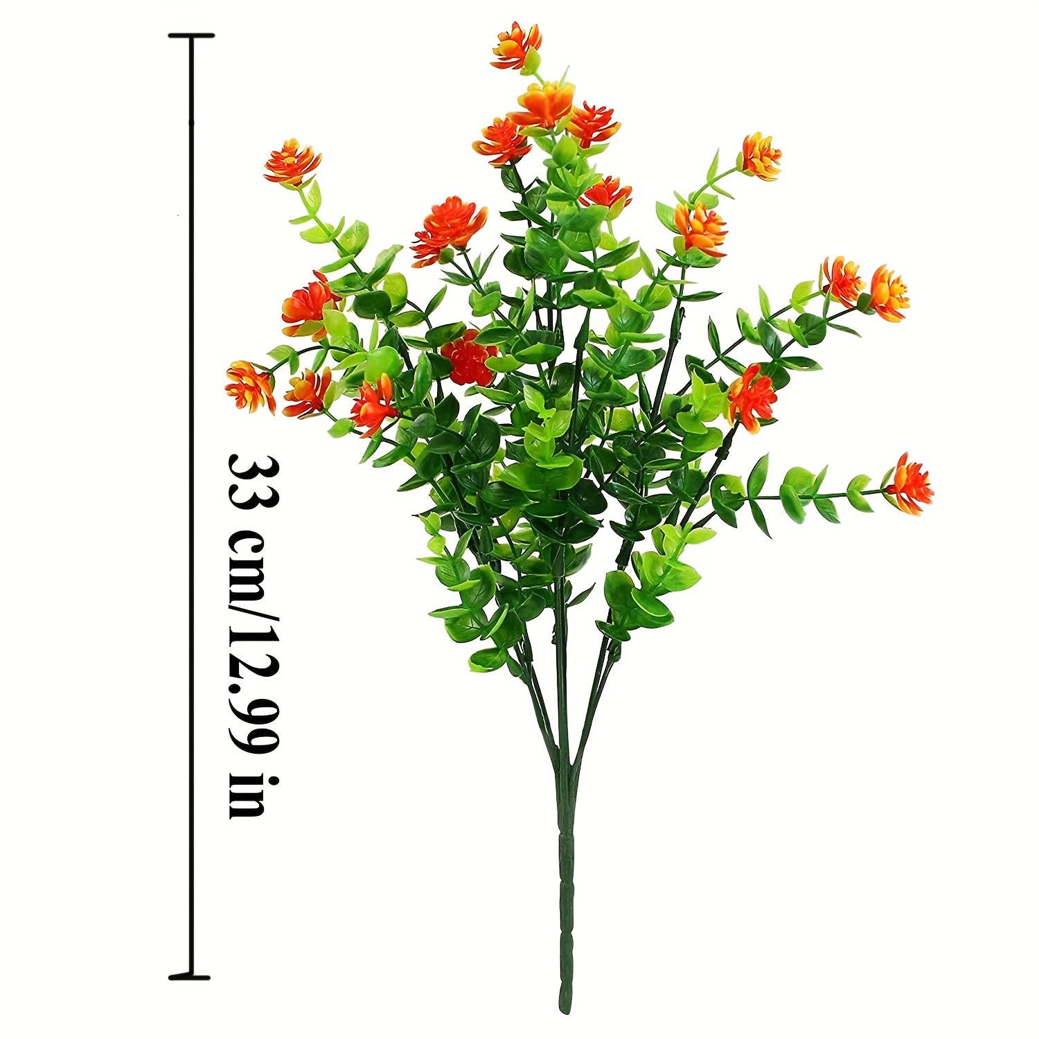 4packs artificial flowers fake outdoor uv resistant boxwood shrubs faux plastic greenery plants for outside hanging planter patio yard wedding indoor home kitchen farmhouse decor home decor