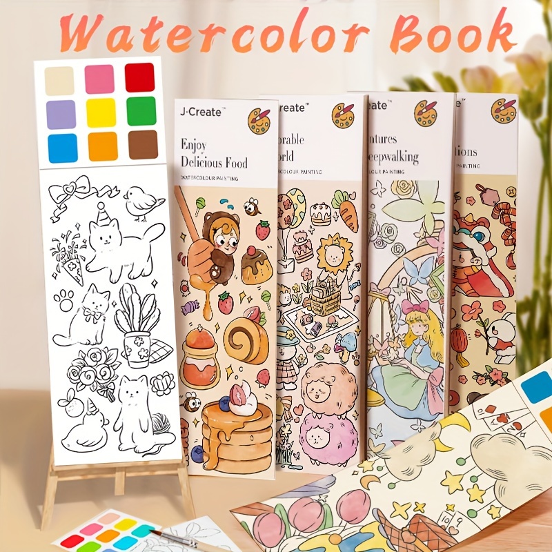 A4 Oil Painting Coil Up Flip Sketch Book Watercolor Painting - Temu