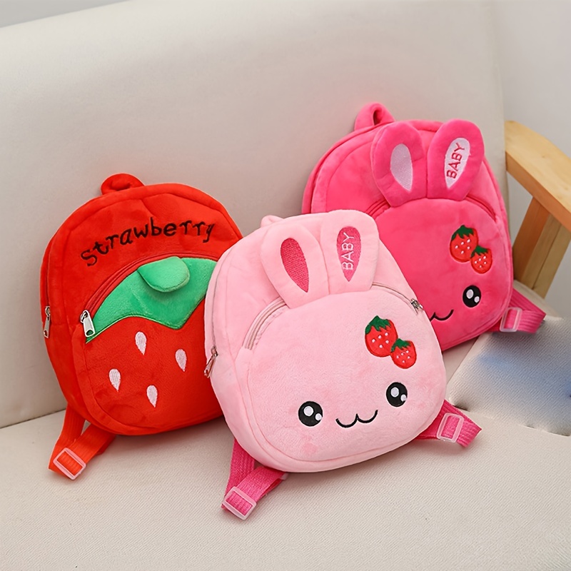 Mochila Niñas Pequeñas, Mini Mochila Bebé Niña Juguetes 2 3 4 5 6 años,  Mochila Peluche Niños con Muñeca (Rosa)