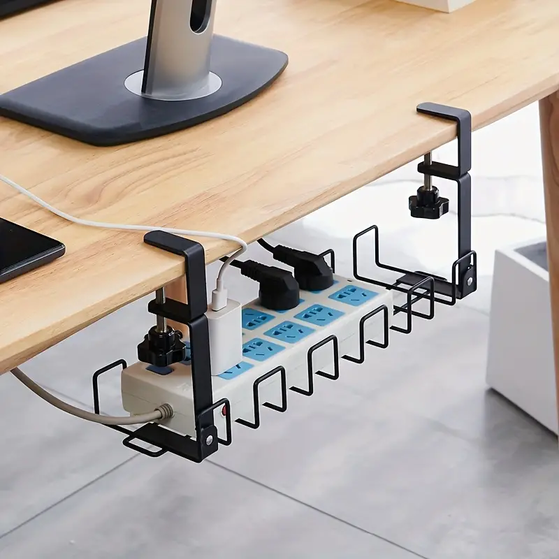 Durable Under Desk Hanging Cable Storage Tray Desk Cord Tidy - Temu