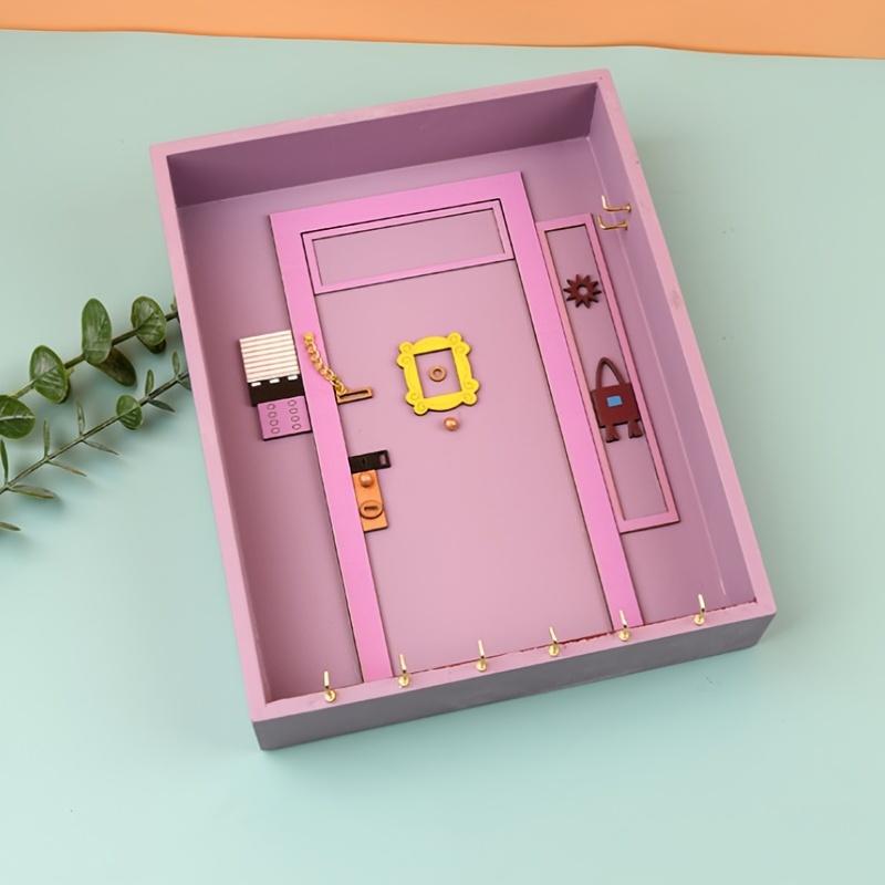 Soporte para llaves rosa, caja para llaves, soporte para llaves de