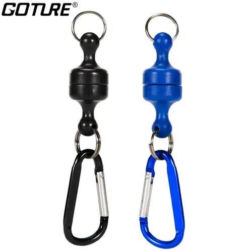 SF Strongest Magnetic Net Release Magnetic Keychain Fly Fishing Net  Retractor Magnet Clip Holder Retractor with Retractable Coiled Lanyard  Carabiner