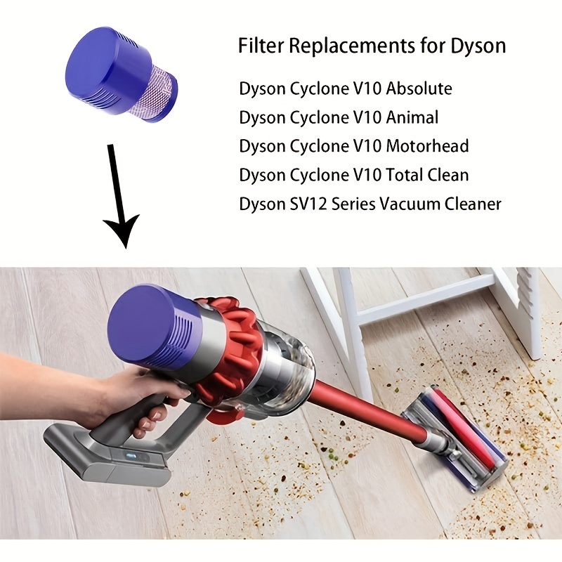 Filtre pour Dyson V10, 3 filtres pour Dyson V10 Sv12 Cyclone Series, V10  Absolute, V10 Animal, V10 Motorhead, V10 Total Clean Cordless Vacuum  Cleaners R