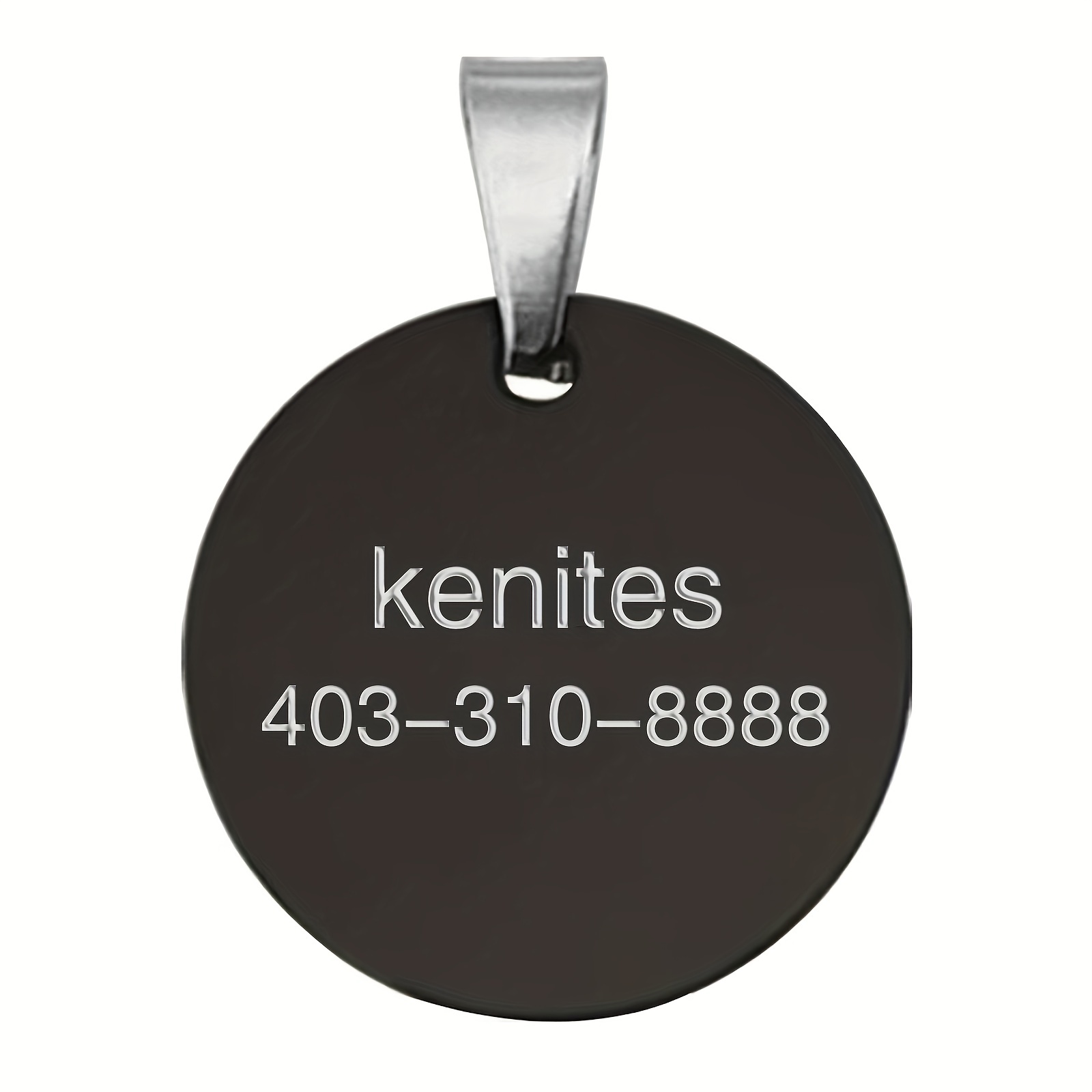 

Personalized Black Pet Id Tag For Dogs And Cats - Anti-lost Pet Collar Pendant With Custom Engraving