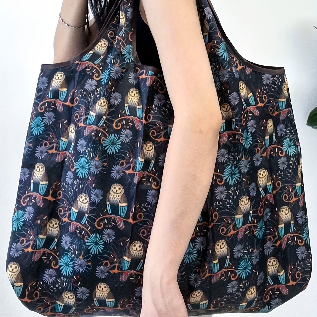 Stylish Printed Shopping Bag Eco Foldable Tote Bag Large Capacity