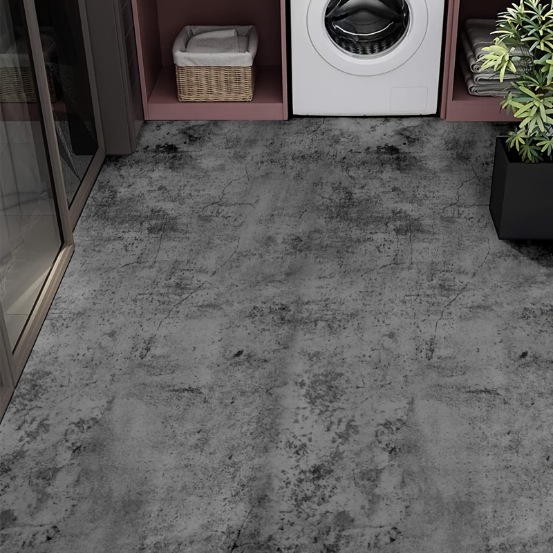 

1pc Gray Simulation Cement Self-adhesive Floor Stickers, Non-slip Waterproof Wear-resistant Floor Wallpaper