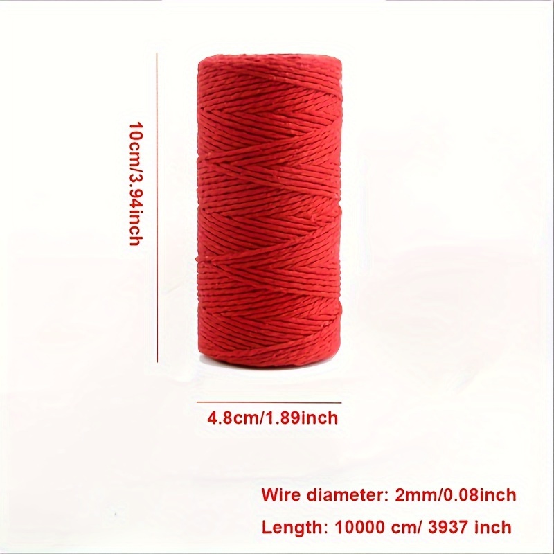 1mm Cotton 200m/roll Thin Rope Colorful Hemp Rope Handmade Gift Bag DIY  (Color : Red) : : Everything Else