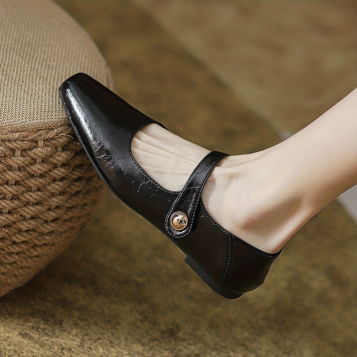 Flat dress shoes on sale with ankle strap