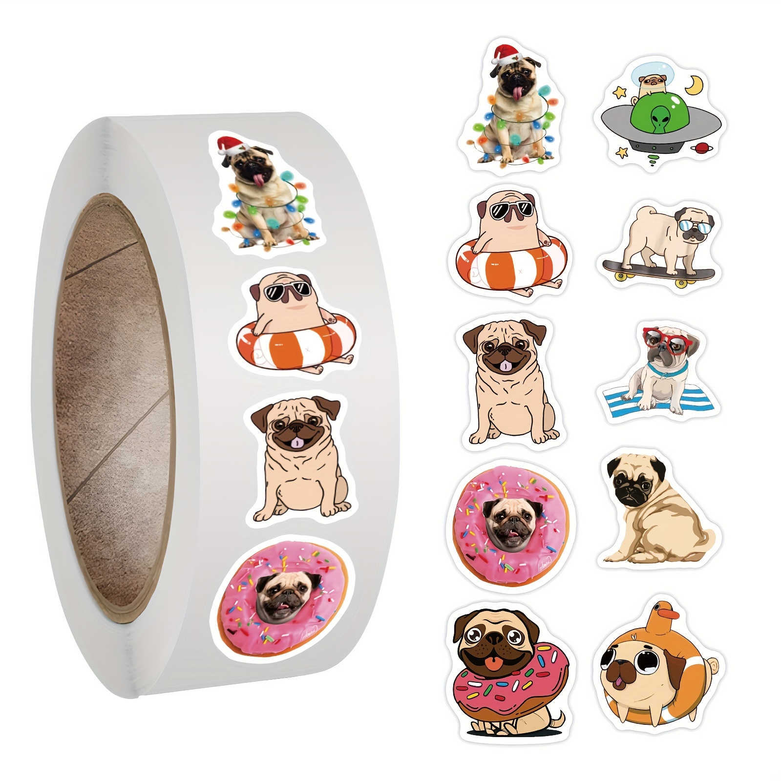 500Pcs Adorable Puppy Stickers - Colorful Dog Themed Decals for