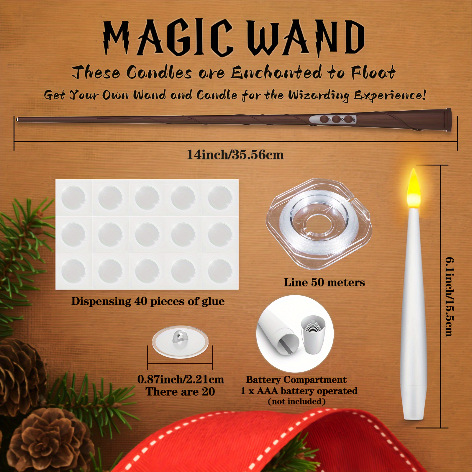 LEVITAYT™ Magical Floating Candles (wand included)