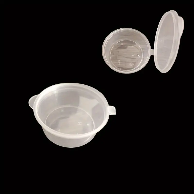Transparent Mini Plastic Jars Small Dipping Bowls Sauce - Temu