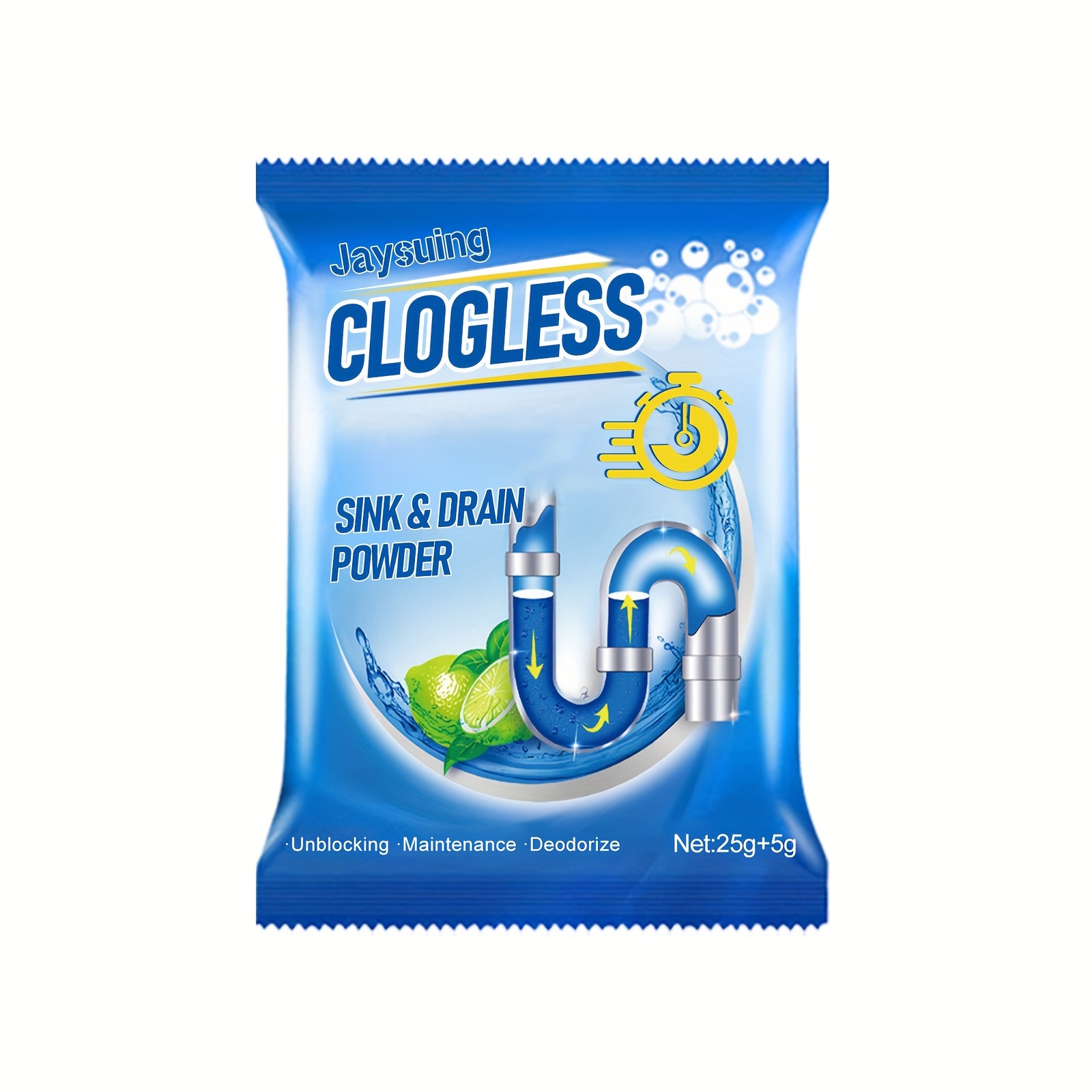 Strong Drain Unclogging Powder - Essential Tool for Motorhomes & Homes - Removes Grease, Hair, Soap Scum & Debris - Quick & Efficient Pipe Cleaning Solution for Toilets, Kitchens & More RV Sewer Chemicals & Cleaners