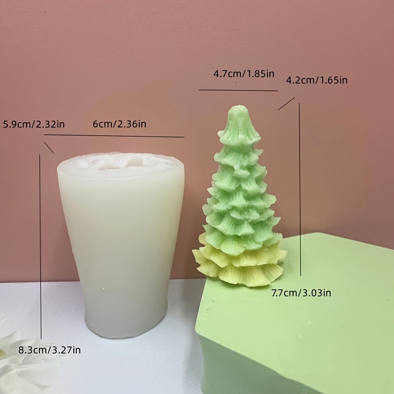 1 Pc Silicone Christmas Cedar Scented Candle Making Mold For Diy